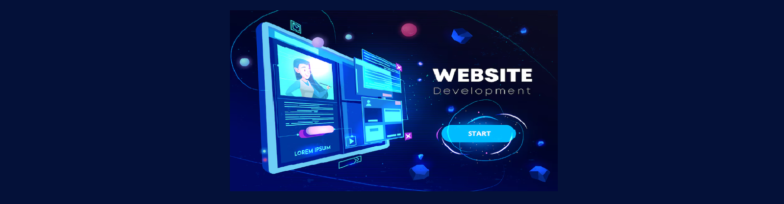 banar image about website development,